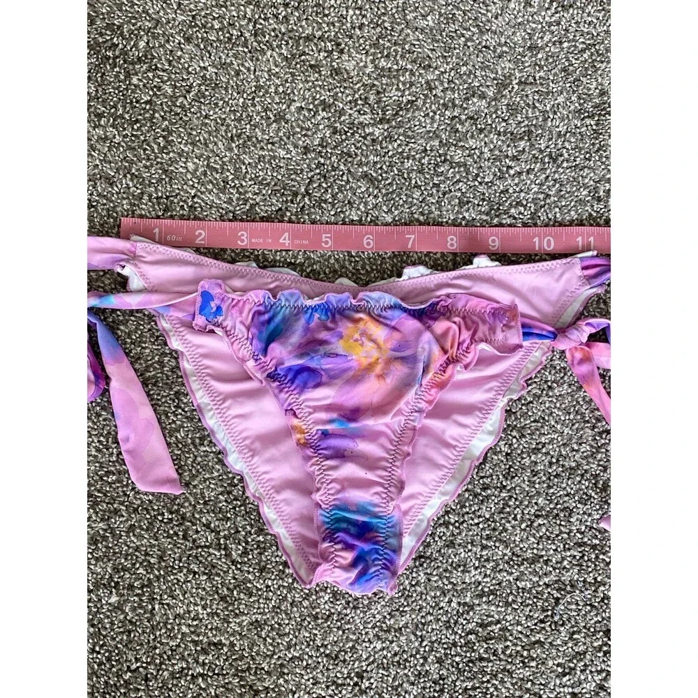 Frankies Bikinis Colby Watercolor Floral Tie Side Bikini Bottom XS